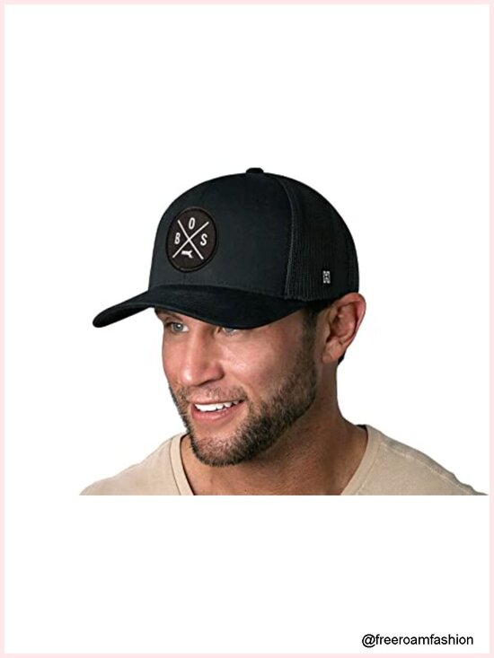 Unisex Adjustable Mesh Snapback Trucker Hat, Cotton Polyester Blend, Outdoor